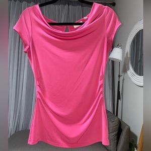 Vintage NEW YORK & COMPANY Pink Cowl Neck Top